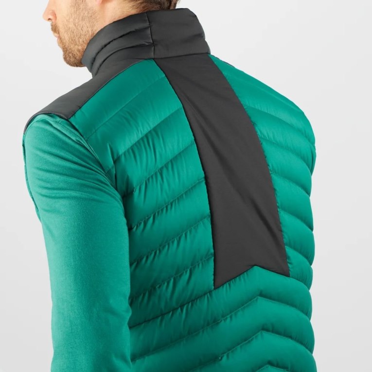 Coletes Isolados Salomon Essential Xwarm Down Masculino Verdes | PT C07426